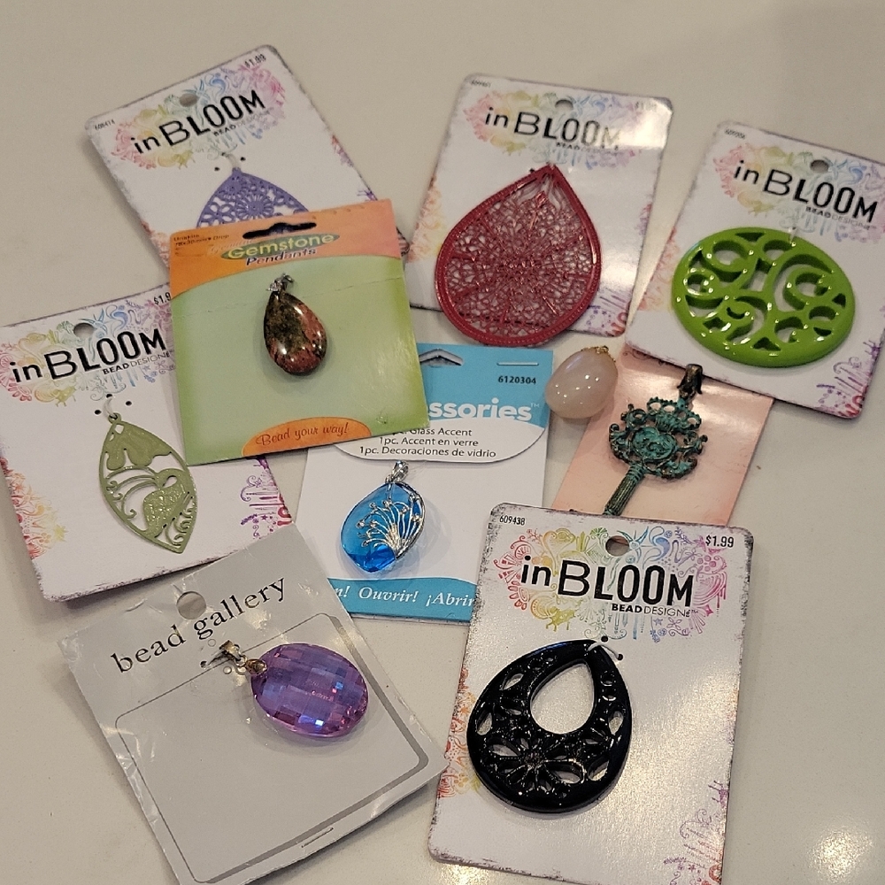 Gemstone Pendant Bundle For Jewelry Making